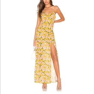 Superdown Revolve NWT Maxi Dress Yellow Floral M